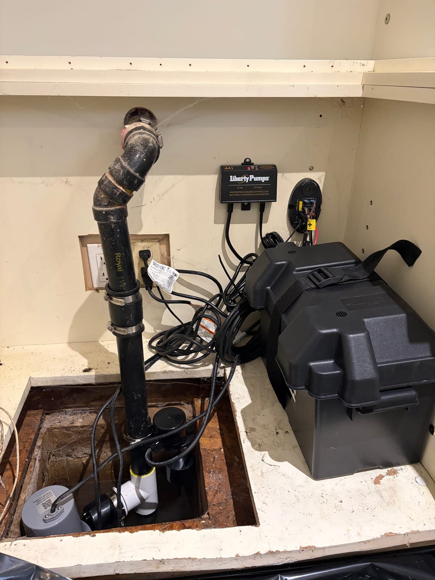 Sump pump with battery backup - FDR Plumbing, Milton, ON